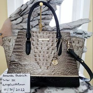 Brahmin Priscilla Satchel Mercury Handbag